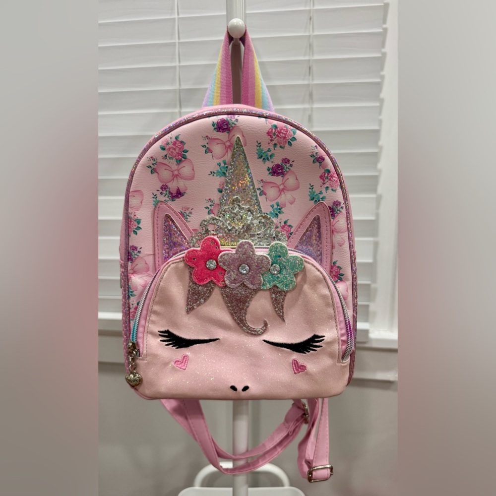 Mrs. Gwen’s OMG Sparkly Pink Unicorn Kids Small Backpack